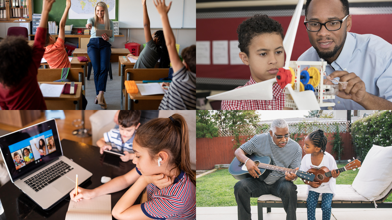 collage of pictures showing teaching methods